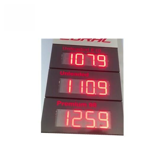 High Brightness 8/12/16/24 Inch Single Color LED Gas Price Sign