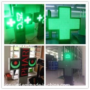 Pharmacy Cross Single Green Color P10 Outdoor LED Sign