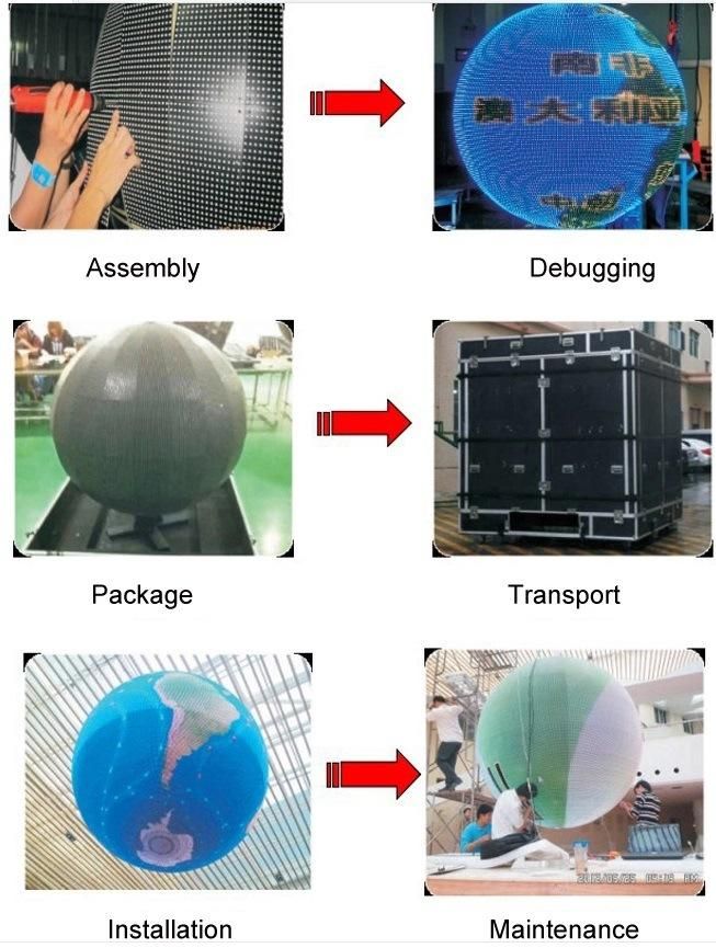 Fashion Design P2.5 P3 P4 Spherical Round LED Display LED Ball Display Full Color LED Price Display