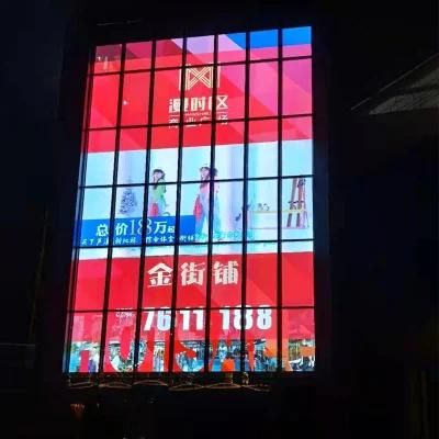 Curtain Window Glass Advertising TV Panels LED Mesh Display Transparent LED Screen