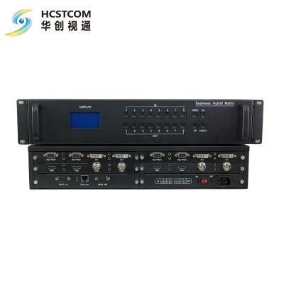 Touch Screen Panel Seamless Video Switcher Router with SDI HDMI DVI VGA Fiber Hdbaset Signal