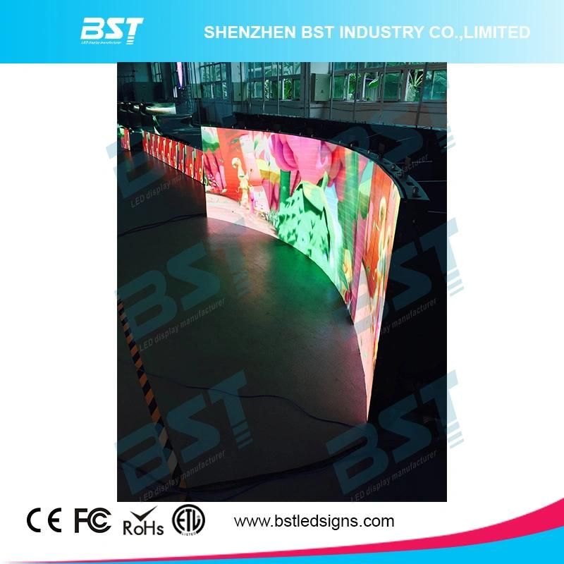 Flexible P4 Curved LED Advertising Display Screen with 140 Degree Viewing Angle---8