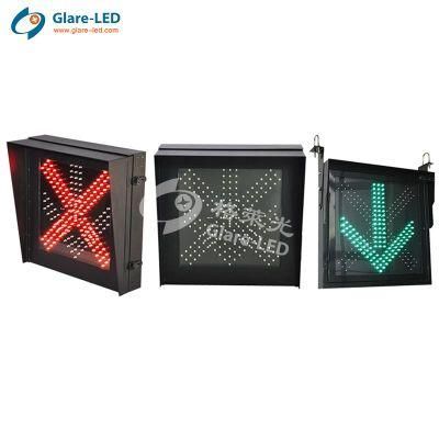 Glare-LED 400mm Red Cross and Green Arrow Traffic Signal Light LED Lane Control Sign