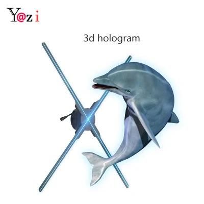 Latest 2048 LEDs 16 Blades 2 Meters Outdoor Windproof and Rainproof 3D Projector Hologram Holographic Display 3D Hologram Fan