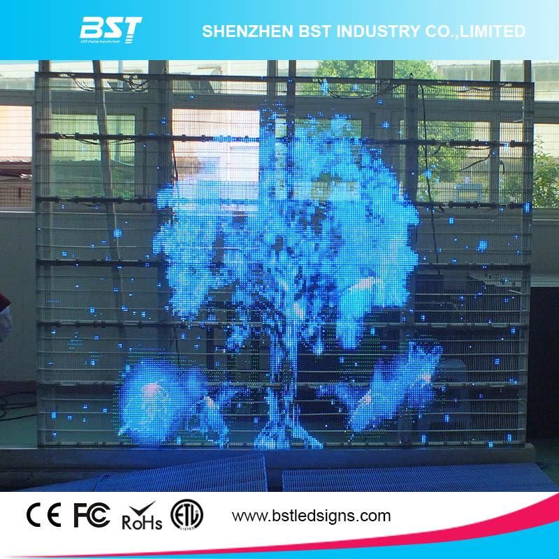 P5mm Transparent Glass LED Display with 80% Transparent Rate