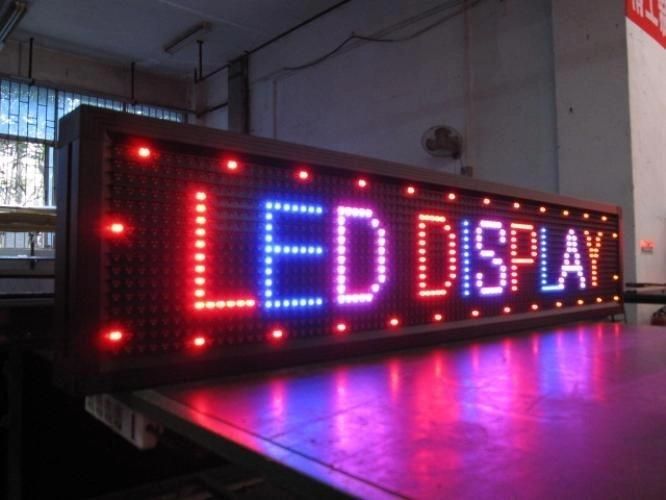 128X16cm P10 DIP Multi Color Digital LED Display Board with Controller