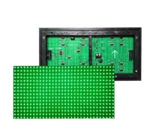 DIP Single Green P10 Outdoor Screen Module LED Text Display