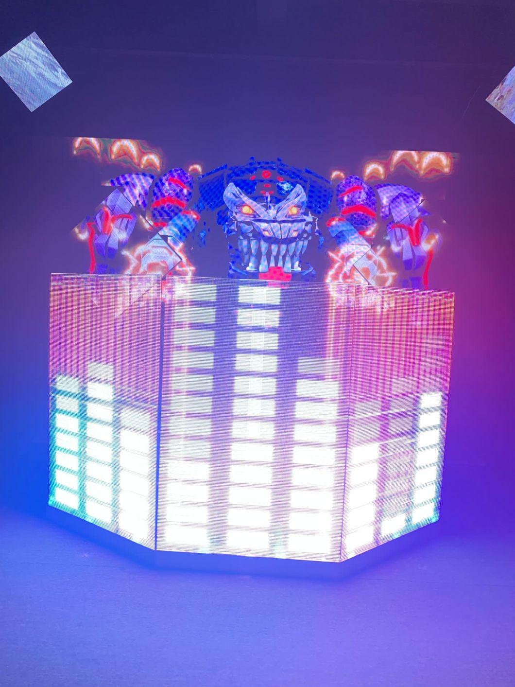 P3.91-7.81 Indoor Transparent Glass Window Wall LED Display