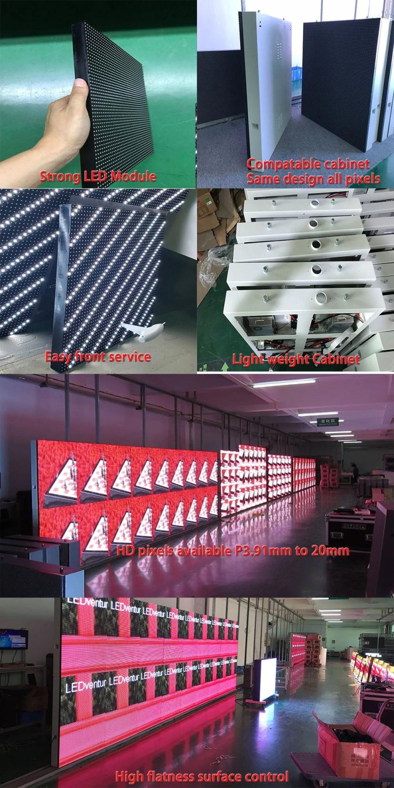 Full Color Indoor Outdoor Advertising Rental Curved Digital Mobile Flexible SMD Poster Window TV LED Display Screen with P1.2 P1.8 P2.5 P3.91 Price
