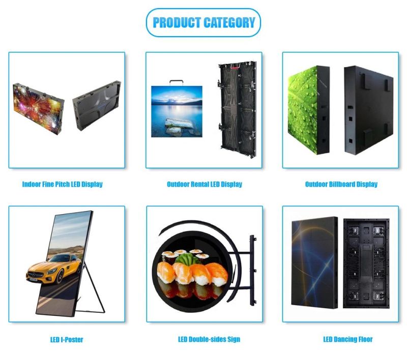 80mm Thickness 7/13kg Per Panel Lightweight 1/32 Scan Indoor LED Display Panel
