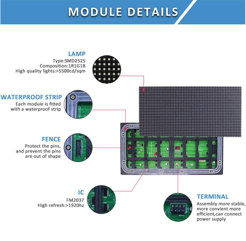 P10 Outdoor Full-Color LED Display Waterproof LED Wall