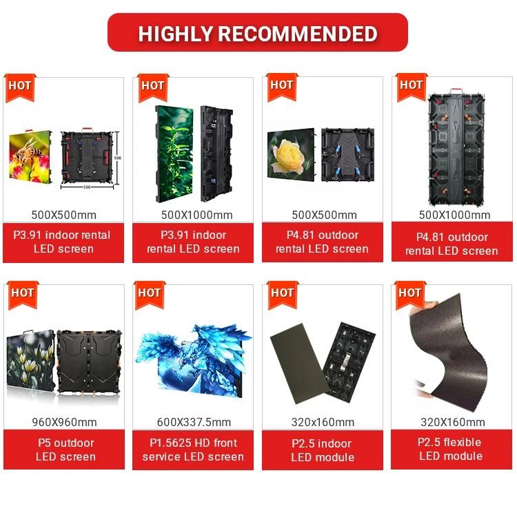 Customized Video Wall Panel RGB HD Matrix Thin Digital Board Rental P2.6 P2.9 P3.9 P4.8 LED Display Screen