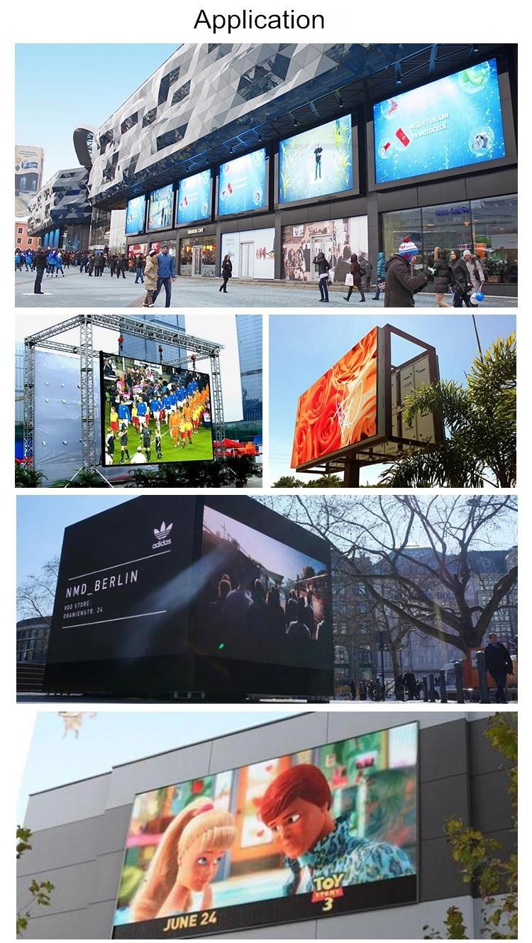Factory China Outdoor IP65 Full Color Front Service P6.667 P8 P10 320mm*320mm Module Wall Mounted Building Advertising Commercial LED Sign LED Billboard