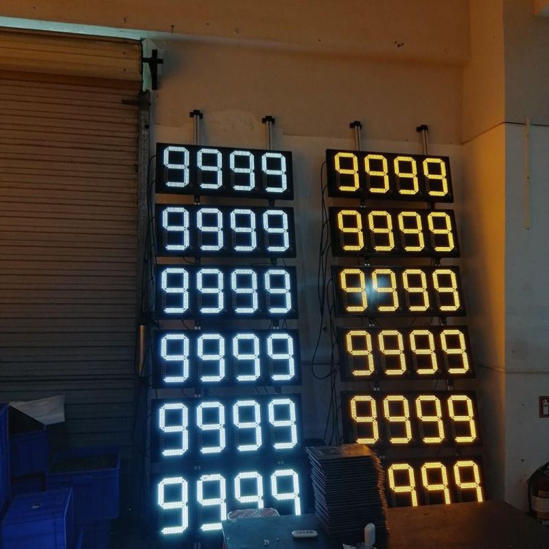 Single Color 12 Inch Digit 8888 Waterproof Gas Price LED Display Sign