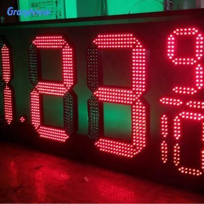 Pakistan Gas Fuel Station Price Signs, Totem Oil Price LED Digit Number Price Display