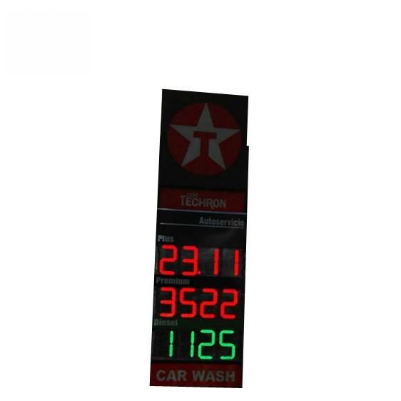 High Brightness 12/16/24 Inch White Digital 8888 LED Gas Station Price Digital Panel LED Gas Sign