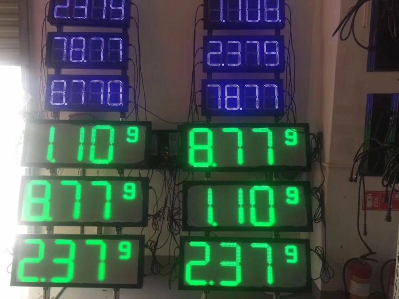 LED Gas Price Screen Display 12inch 8.88 9 for Gas Station LED Gas Price Sign