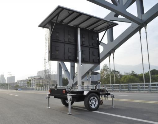 Outdoor Mobile LED Advertising Display Billboard Trailer with Solar Panel