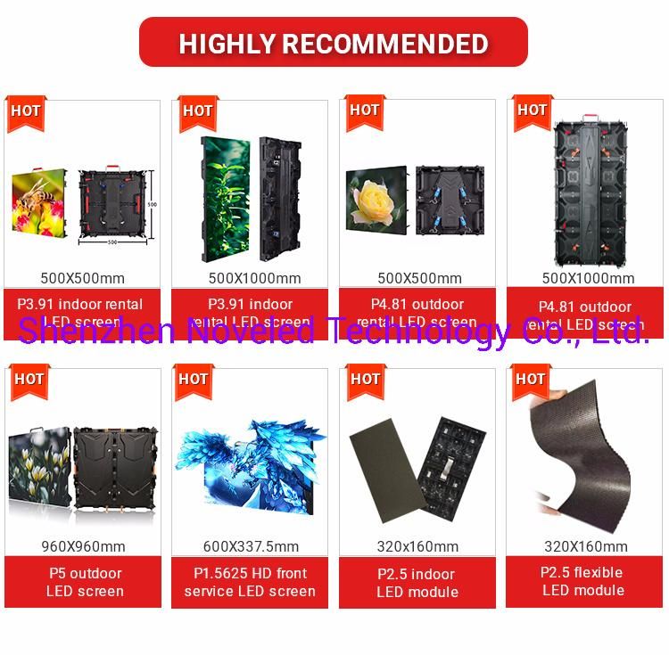 Outdoor / Indoor Advertising Rental Full Color LED Screen Panel Board Display (P2.5 P3 P3.91 P4 P4.81 P5 P6 P8 P10 Module) Foldebel Curtain Digital Sign Taxi