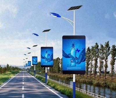 New Design 4G and WiFi Wireless Lamp Pole Advertising LED Screen Display