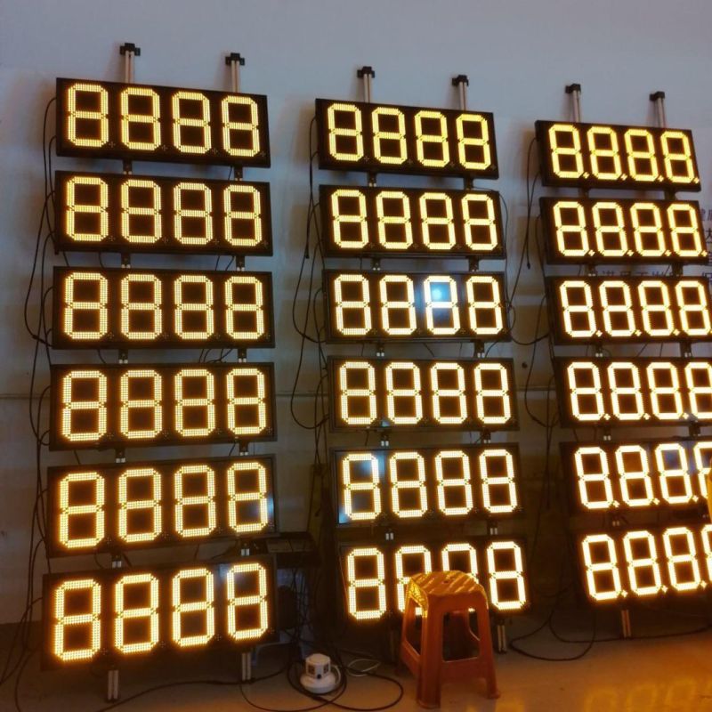 WiFi Android Wireless 8.888 8.889/10 Fuel Station Rate Display 7 Segment LED Gas Price Sign