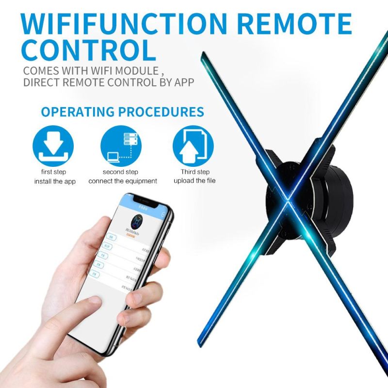 42cm Hologram Projector 3D Holographic Display 3D Hologram Advertising Fan Display