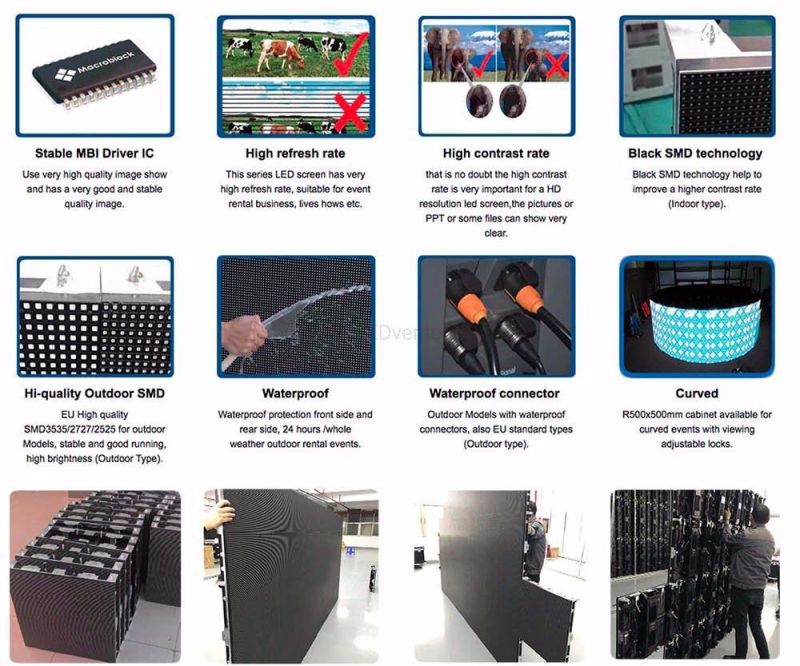 High Brightness P2.6 Outdoor Rental Advertising LED Display Screen