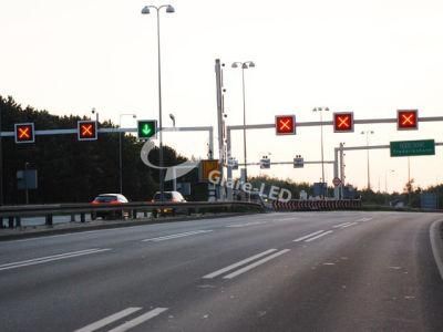 LED Flashing Red Cross &amp; Green Arrow Lane Control Traffic Signal Light