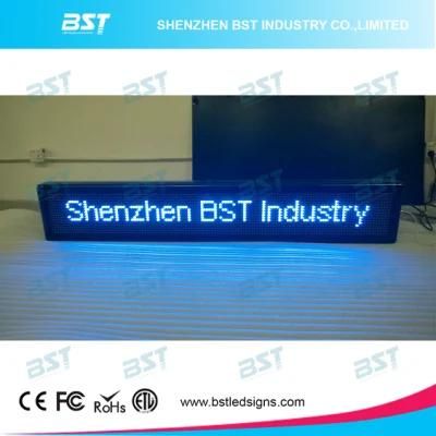 Programmable Semi-Outdoor Blue Color LED Moving Sign (P10mm)