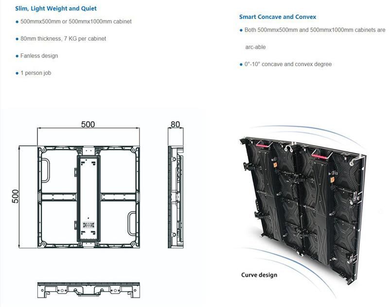 Front Service P2.97 Indoor Rental LED Display with Kinglight LEDs