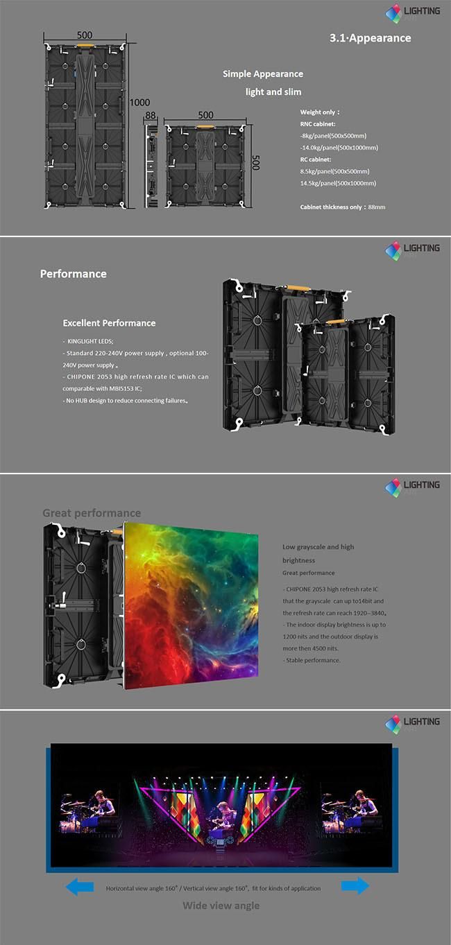 Church P3.91 Rental Screen Indoor HD Display Video Panel P 3.9mm Curve Front Full Color Price P3.9 mm LED Wall