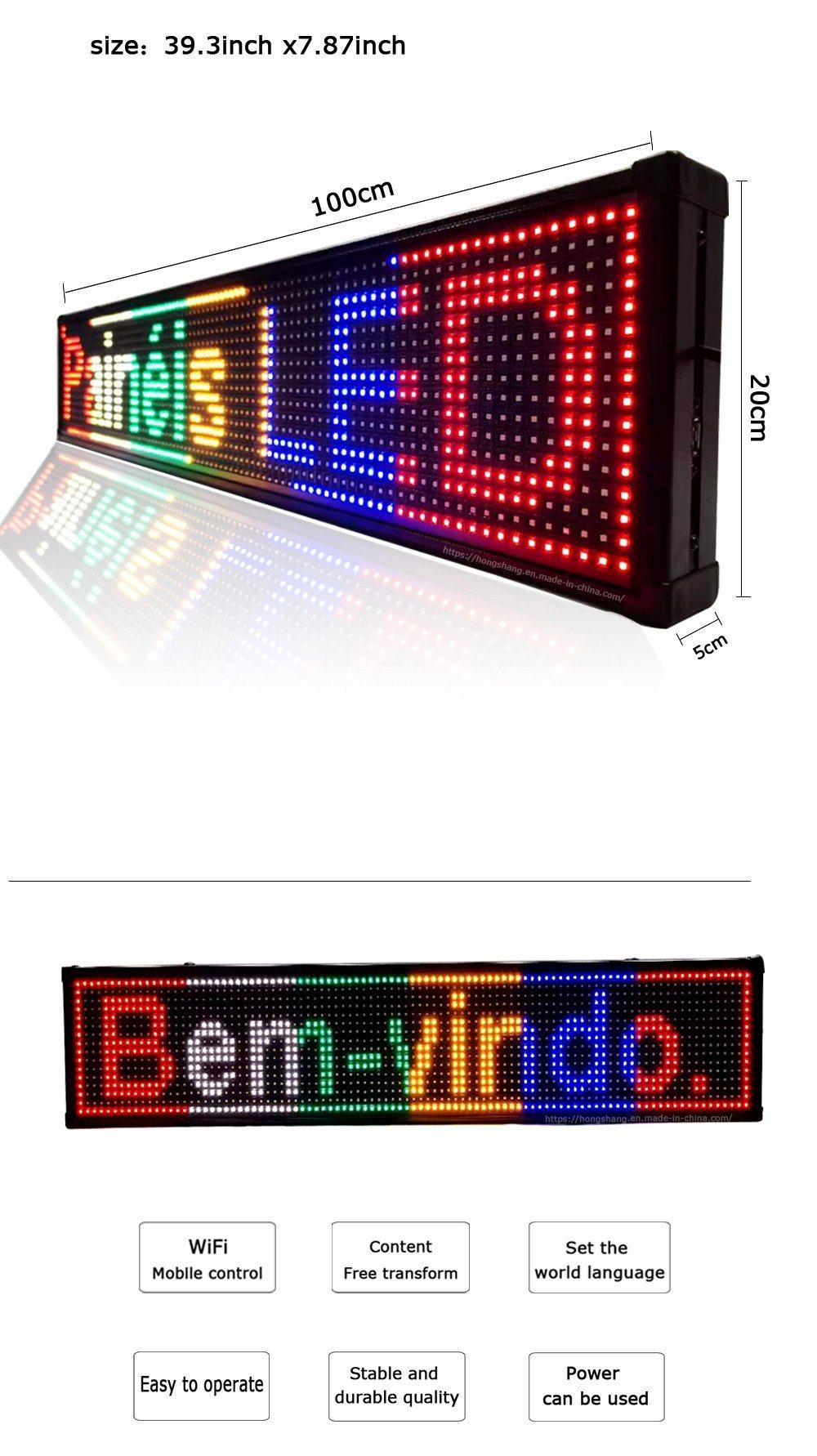 Best-Selling Window Multifunctional Mixed-Color Ad Text Edit Signage LED Display