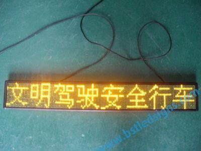 P6 Yellow Color Programmable Taxi Rear Window LED Scrolling Sign