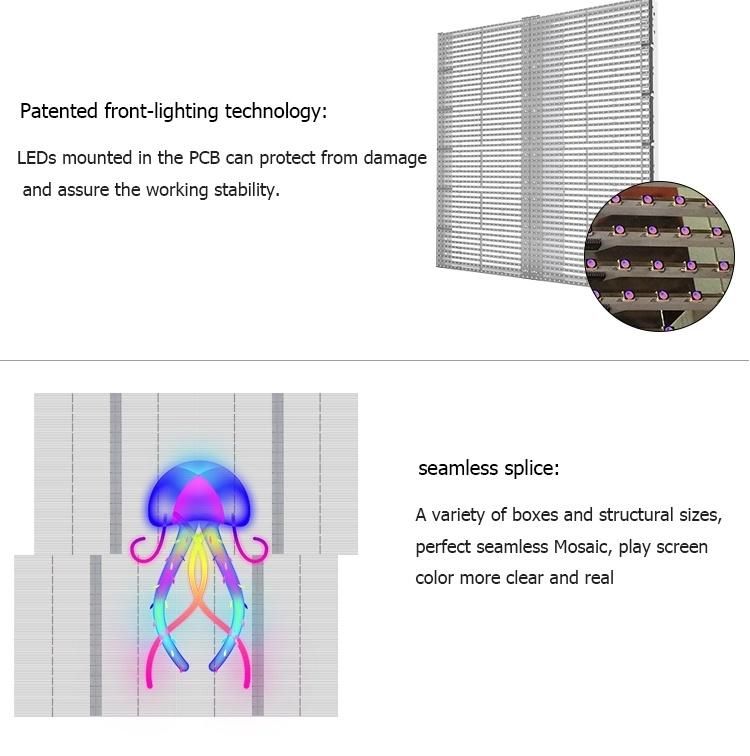 Pantallas LED Transparent Interior HD Advertising Video Wall