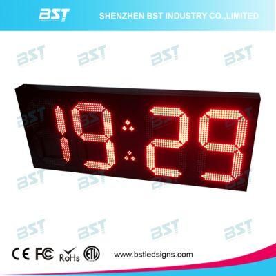 Large Outdoor Waterproof LED Clock Display Sign with Temperature Display