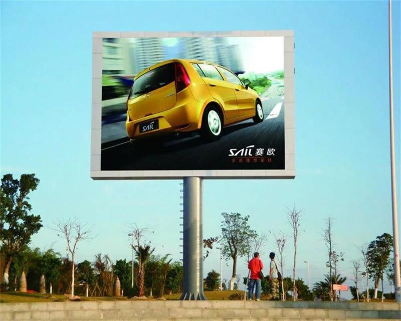 Outdoor Unipole Standing Full Color Waterproof P10 LED Display Panel