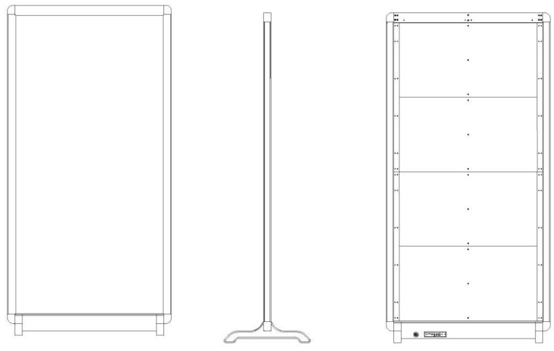 Indoor Movable P2.84 Transparent Floor Standing LED Poster Display