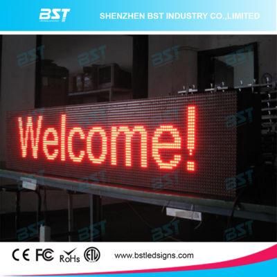 P10 Red Color Waterproof Outdoor Scrolling LED Sign