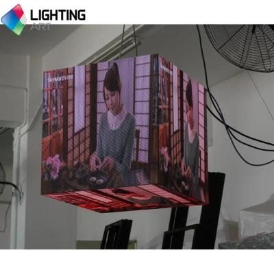 P2.5 Outdoor Retail Store Shop Waterproof Advertising Creative Logo Sign Square Magic Cube LED Screen Display