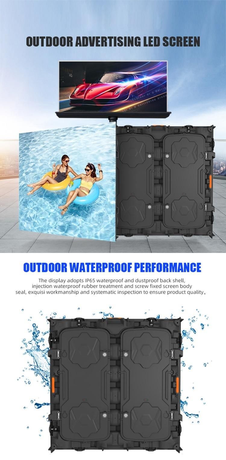 P3.91 P10 Indoor Outdoor Stand Portable Flexible Board Advertising Wall TV Panel Transparent Screen LEDs Display