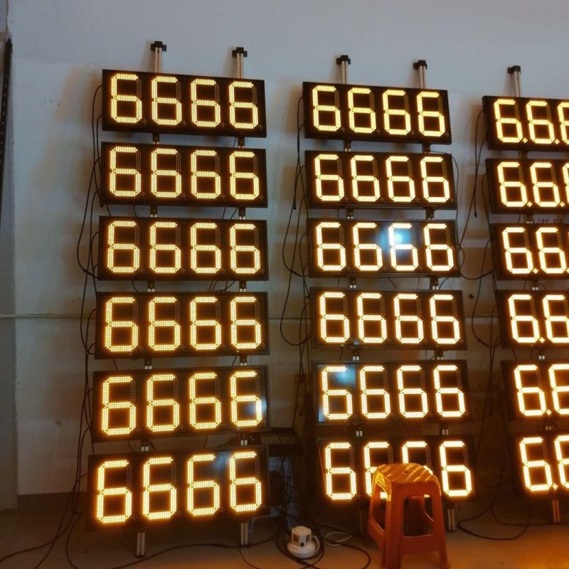 WiFi Android Wireless 8.888 8.889/10 Fuel Station Rate Display 7 Segment LED Gas Price Sign