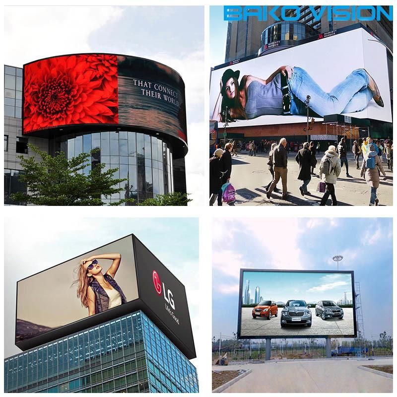 Outdoor Fixed Billboard Advertising Column Type Screen LED Display