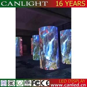 Creative Special Shape Curved Cylinder LED Display Screen Video Wall for Bar and Hotel
