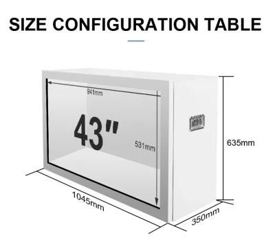 43inch Landscape Transparent LCD Display with RoHS Approval