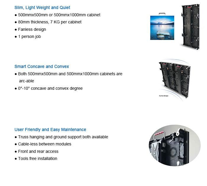 Reliable 50X100cm P4.81 Outdoor Rental Display with Nationstar LEDs