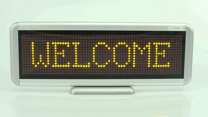 Yellow Color Desk LED Moving Sign 16X64