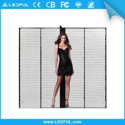 Outdoor Indoor Transparent Building Curtain LED Media Facade Display