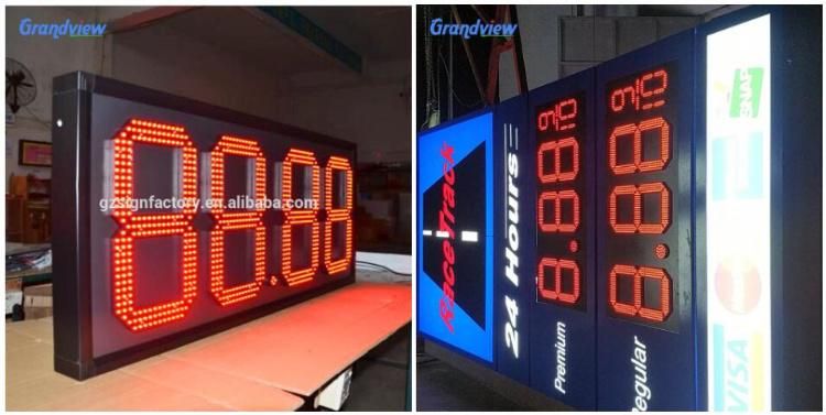 Remote Control Outdoor LED Digital Number Display Screen Sign 8.88 9/10 Green/Red LED Gas Station Price Signs