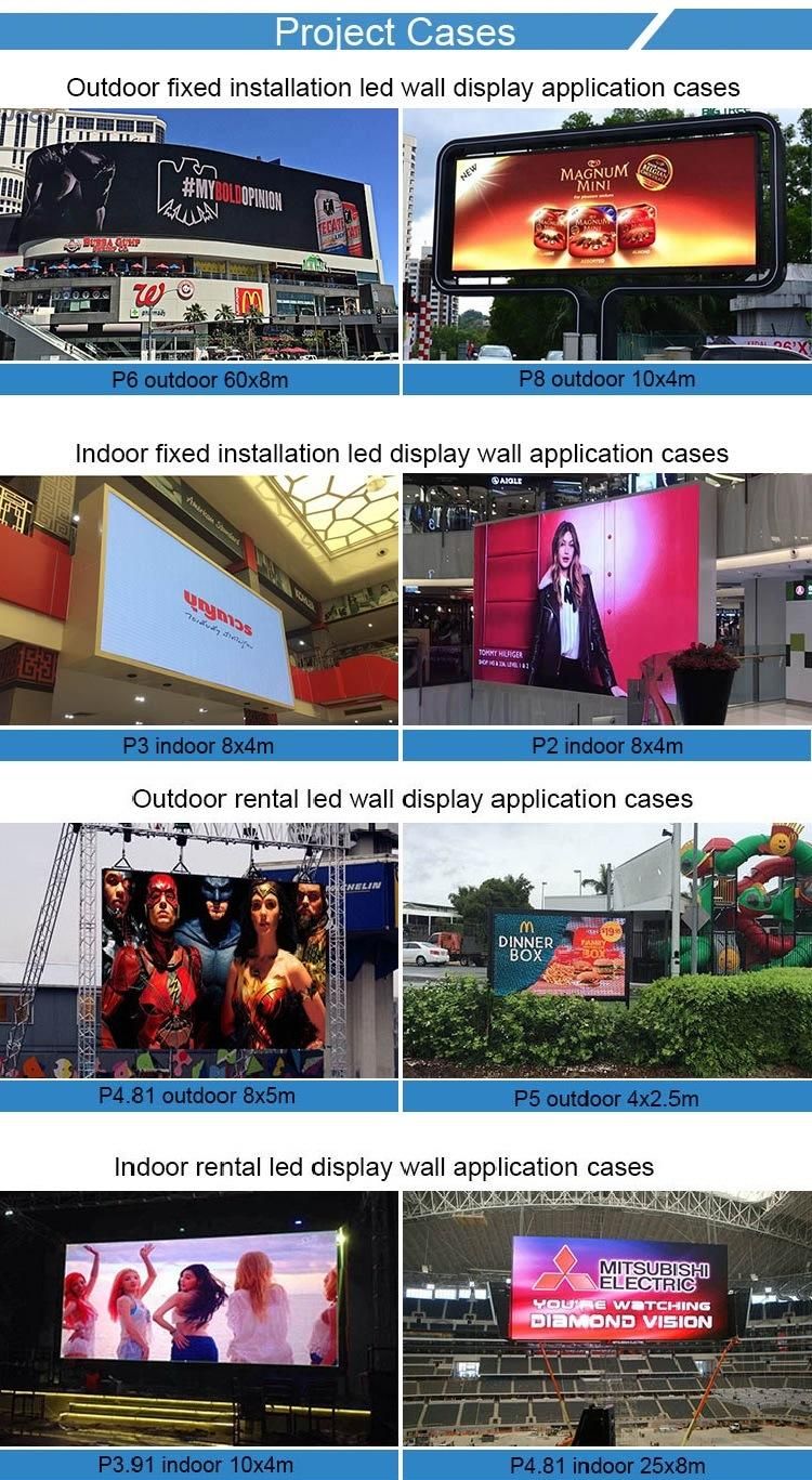 Outdoor P5 P4 Giant Billboard Indoor Fullcolor Soft/Flexible LED Display/Panel Screen for Advertising Sign