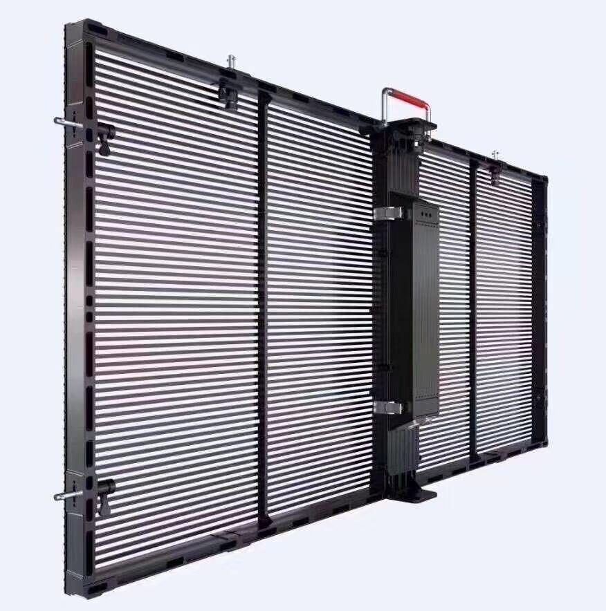 P7.8-7.8mm for Building Advertising Glass Mesh Display Curtain Video Wall Transparent LED Display